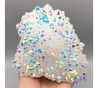 White Crystal Cluster Electroplated Angel Aura Quartz Colorful Point Enegry Stone Ornaments (Size : 20-40g) Gemstone Stone