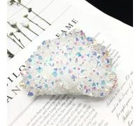 White Crystal Cluster Electroplated Angel Aura Quartz Crystal Cluster Colorful Point Enegry Stone Ornaments (Size : 60-80g)