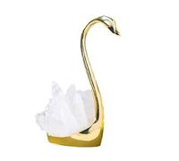 White Crystal Cluster Swan Decor for TV Cabinet, Wine, Bookshelf, Wedding Gift, Feng Shui,B Gemstone Stone