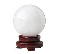 White Crystal Decorative Balls Calcite Ball Lucky Sphere Magic Fengshui Ornaments for Home Office Decoration,12cm/4.7in