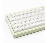 White Crystal Jelly Keycaps, Custom Side Printed Keycaps,113 Keys Translucent OEM Profile Keycap Set, Cute Shine Through Keyboard Caps for 61/68/84/87/98/100 Cherry MX Keyboard Mechanical