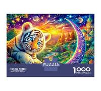 White Cub by A Glittering Crescent 1000-Piece Jigsaw Puzzle The Forest King Family Puzzle Game for All Ages 38x26cm/1000pcs