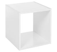 (White, Cube) URBN LIVING Wooden Bookcase Storage Shelf