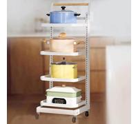 White Cupboard Pan nizer - 3-Tier Over Microwave Shelf Unit Kitchen Cabinets Plate Rack Space-Saving Drawer Storage Solution 4 Adjustable Boards