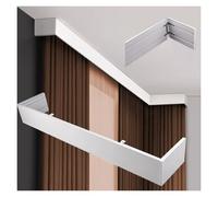 White Curtain Pelmet Box No Track, Ceiling Mount Curtain Valance Box Only, Heavy Duty Curtain Rod Cover Box Frame for Home Office, U-Shape White Metal Cornice Boards(4ft/1.2m)