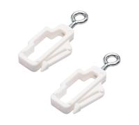 White Curtain Track End Stop & Glider Hook - Durable Track Rail Stopper Fitting Curtain Rail Glider Stop Ends for Curtains & Blinds Pack of 2.