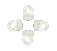 White Curtain Track Gliders Hooks Curtain Rail Slider Hooks Rollers Runners Eyes Hooks for Window Door Curtains 10mm x 6mm Slim Pack of 20