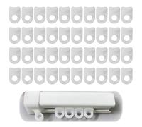 White Curtain Track Gliders Hooks Curtain Rail Slider Hooks Rollers Runners Eyes Hooks for Window Door Curtains 10mm x 6mm Slim Pack of 40
