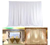 White Curtains for Backdrop 3 * 3 m Wedding Photography Background Curtain Children's Photography Backdrops Ceremony Graduation Ceremony Background Cloth Christmas Backdrop Decor