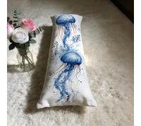 White Cushion Covers 180 x 60cm Snowflake Lustrous Soft Velvet Touch Fabric to Adds a Luxe Feel to Living Room or Bedroom During Machine Washable, Hidden Zip, Practical Gifts The Cold Season 0B-894