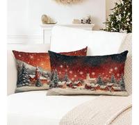 White Cushion Covers 25 x 45 cm Red Pillowcases 2 Pack,mit Nvisible Zipper Pillows, Double Sided high-Definition Printing Soft Velvet decorative pillows,is Perfect home decoration,gifts for men 0R-242