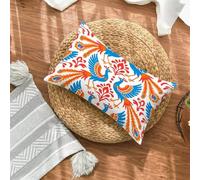 White Cushion Covers 40x70 Set of 1, Phoenix Rectangle Pillow Cases with Hidden Zipper, Waterproof Linen Pillow Case 70x40cm, Double Sided Printing, Pillowcases for Bed Sofa Outdoor Decor M-9890