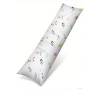 White Cushion Covers 55 x 165 Flowers Large Cushions Cover Soft Velvet Rectangle Cushion Covers Autumn Decorations Pillow Cases Lumbar Pillowcase Home Bedroom Sofa Living Room Decor Long Pillow C-4