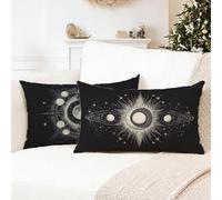 White Cushion Covers 60 x 80 cm Black Pillowcases 2 Pack,mit Nvisible Zipper Pillows, Double Sided high-Definition Printing Soft Velvet ative pillows,is Perfect home ation,Give to Gifts for Men 0R-82