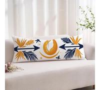 White Cushion Covers, Long Body Pillow Cover 20"x60" Large Super Soft Velvet Abstract Sofa Cushions with Invisible Zipper Double-sided Printing Long Pillow Case for Pregnancy and Side Sleepers xz-7