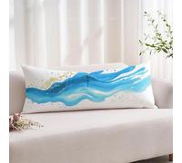 White Cushion Covers, Long Body Pillow Cover 28"x83" Large Super Soft Velvet Abstract Sofa Cushions with Invisible Zipper Double-sided Printing Long Pillow Case for Pregnancy and Side Sleepers xz-6