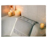 White Cushions Bath Pillow With Suction Pads