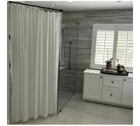 White Custom Shower Curtain Extra Long Liner Texture Soft Hotel Quality Waterproof Shower Liner, Machine Washable 120x190cm/47x75in(WxH) Shower Curtain