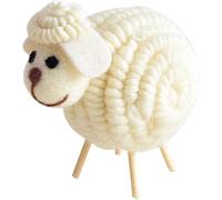 White Cute Lamb Hanging Decoration, Felted Wool Christmas Tree Ornament Collectible and Accessories (6 x 6 x 11cm)