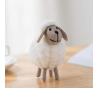 White Cute Lamb Hanging Decoration,Felted Wool Sheep Decor,Christmas Tree Decorative Hanging Ornament Sheep Plush Decorative Home Décor Accents(6 x 6 x 11cm)