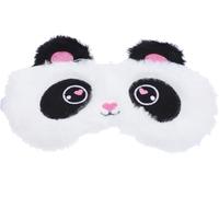 White Cute Panda Sleeping Mask, Soft Fluffy Plush Blindfold Funny Novelty Animal Sleep Mask Eye Cover Eyeshade for Girls Boys Women Men Night Nap Travel Meditation