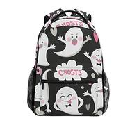 White Cute Sugar Ghost Shoulder Backpack Student Bookbags for Travel Kid Girls Boys