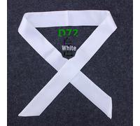 (white, D72) Korean Style Solid Color Silk Satin Narrow Scarf - Versatile Fashion Accessory for Women