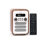 (White) DAB-48 Bluetooth DAB/DAB+ Digital Radio with Large Remote Control