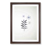 White Daffodil Dismantled Framed Print | A2 Walnut Framed Wall Art | Ready to Hang | Modern Nature Picture | Living Room Bedroom Lounge Office