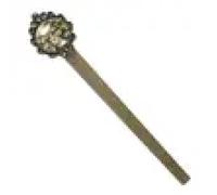 White Daisies Green Leaves Antique Bronze Bookmark for Reading, Elegant Book Marker for Book Lovers Students Office Gift