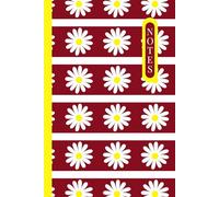 White Daisies in Latvian Flag Colors Notebook: The National Flower of Latvia Notepad
