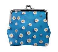 White Daisy Coin Purse, Small Travel Kit Storage Pouch for Weekend Getaways and Business Trips