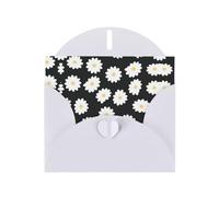 White Daisy Exquisite Pearl Paper Holiday Cards, Birthday Cards, Suitable For Christmas, Valentine'S Day, Wedding Anniversary And Party Invitation Cards.