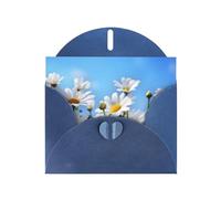 White Daisy Exquisite Pearl Paper Holiday Cards, Birthday Cards, Suitable For Christmas, Valentine'S Day, Wedding Anniversary And Party Invitation Cards.