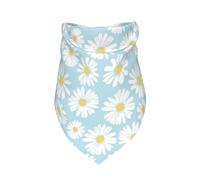 White Daisy Flower,Bib Scarf Triangle Hood Adjustable Pet Scarf Washable Hood Suitable for Small, Medium and Large Dogs and Cats