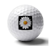 White Daisy Flower Personalized Golf Balls Distance Practice Ball for Indoor Outdoor