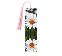 White Daisy Flowers Print Wooden Bookmarks Beautiful Notebook Accessories for Men Women Book Lovers
