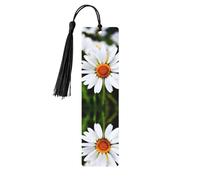White Daisy Flowers Print Wooden Bookmarks Beautiful Notebook Accessories for Men Women Book Lovers