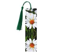White Daisy Flowers Print Wooden Bookmarks Beautiful Notebook Accessories for Men Women Book Lovers
