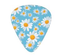 White Daisy In Light Blue Background Print12 Professional Guitar Tuner For Guitar, Bass, & Chromatic Tuning Modes