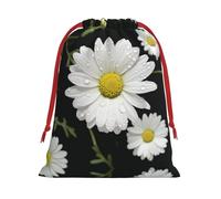 White Daisy Ultra Soft Velvet Gift Bag, Comfortable To The Touch, Reusable