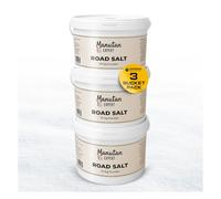 White De-Icing Rock Salt - 3 Buckets (10 kg each) Seasalt Weed Killer and Moss Killer for Paths and Drives, Effective Path De-Icer and Deicing Salt for Paths, Driveways and Roads Covered in Snow & Ice