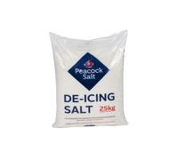 White De-Icing Rock Salt Gritting Snow Ice Driveways Paths Car Parks Winter 25kg