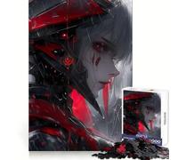 White Death Anime Girl Jigsaw Puzzle for Adults 1000 Pieces Creative Think Stress Relief Fun Exact Edges Thoughtful Xmas (38x52cm)