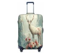 White Deer in The Mountains Durable Luggage Cover Suitcase Protector Anti-Scratch Luggage Cover Fits 18-32inch Luggage