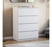 (White) Denver 4 Drawer Chest Bedroom Storage Unit