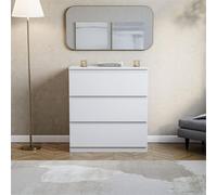 White Designs Denver 3 Drawer Chest Of Drawers Storage
