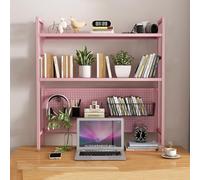 White Desk for Dorm Room Student Double Layer Bookshelf 115cm Home Office Cute Pegboard Storage Stylish Desk Solution for Study & Work