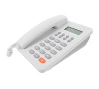 White Desktop Telephone for Home and Desk, Adjustable Volume | Plastic Landline Office Phone, Easy to Use for Small Business Owners and Seniors, Audio