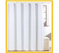 White Diamante Shower Curtain Polyester Bath Bathroom